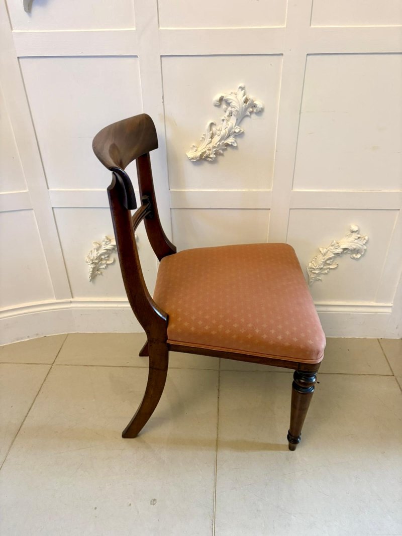 Antique Regency Mahogany Set of 6 Dining Chairs Including 2 Carvers - Image 7